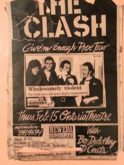 CLASH  poster 1979. Tickets $8