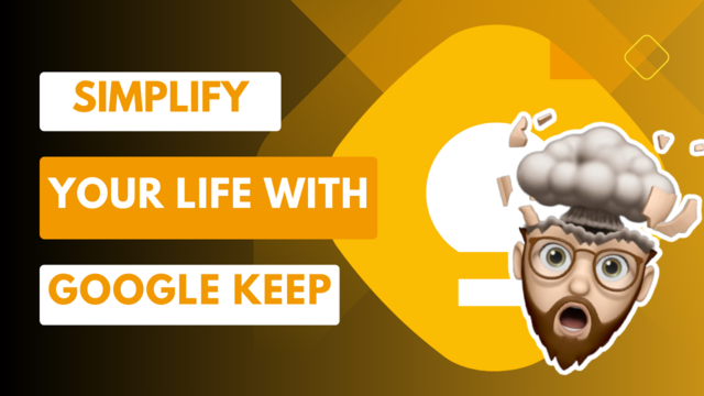 YouTube Thumbnail Image highlighting the Google Keep logo with the caption "Simplify your life with Google Keep"