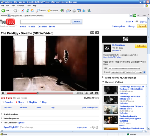 A screenshot of YouTube like it's 2009, made possible by the frontend UI via GitHub at the link in the post. 