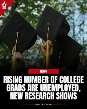  GRADS ARE UNEMPLOYED, NEW RESEARCH SHOWS 